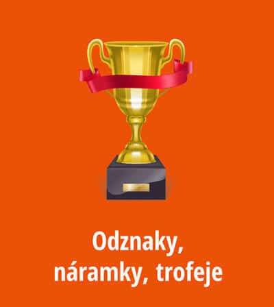 odznaky, náramky, trofeje presentas