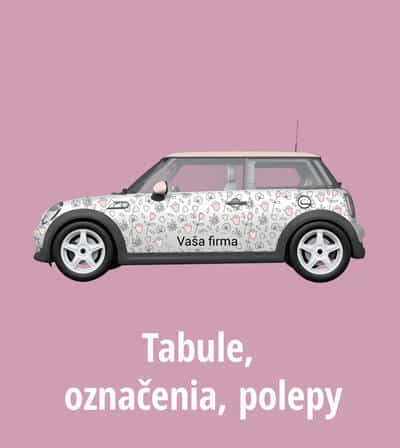 tabule, označenial, polepy presentas