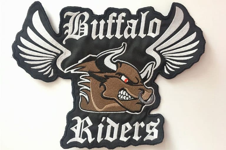 Výšivka, nášivka vlastného loga Buffalo Riders