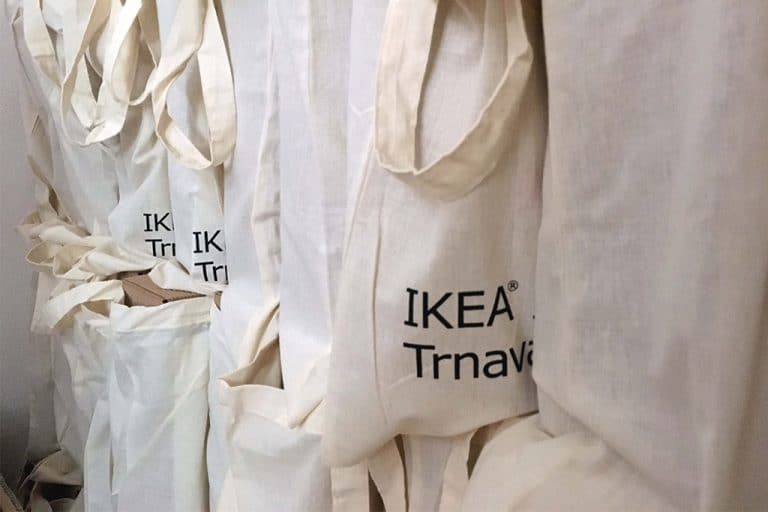 Bavlnená eko nákupná taška s potlačou vlastného loga Ikea