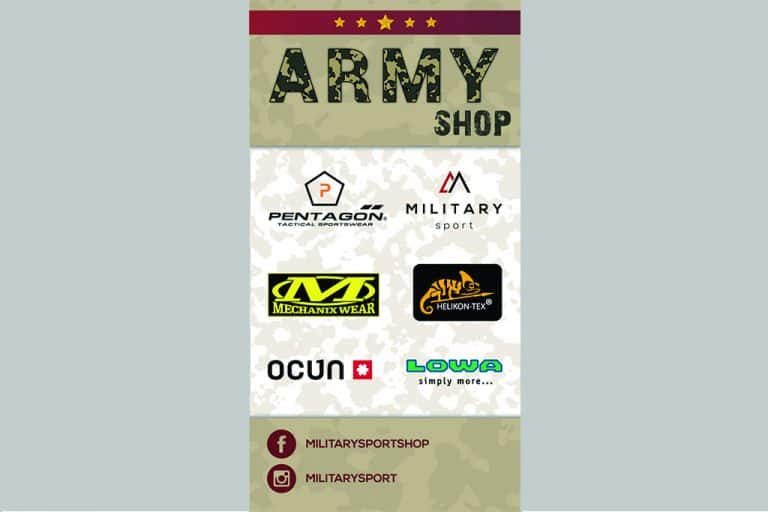 Výroba tabúľ, pútačov Army shop