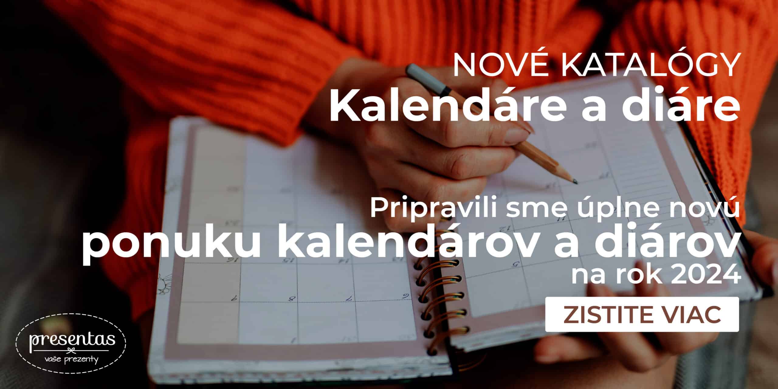 Kalendáre, diáre 2024 s vlastnou potlačou Presentas Trnava