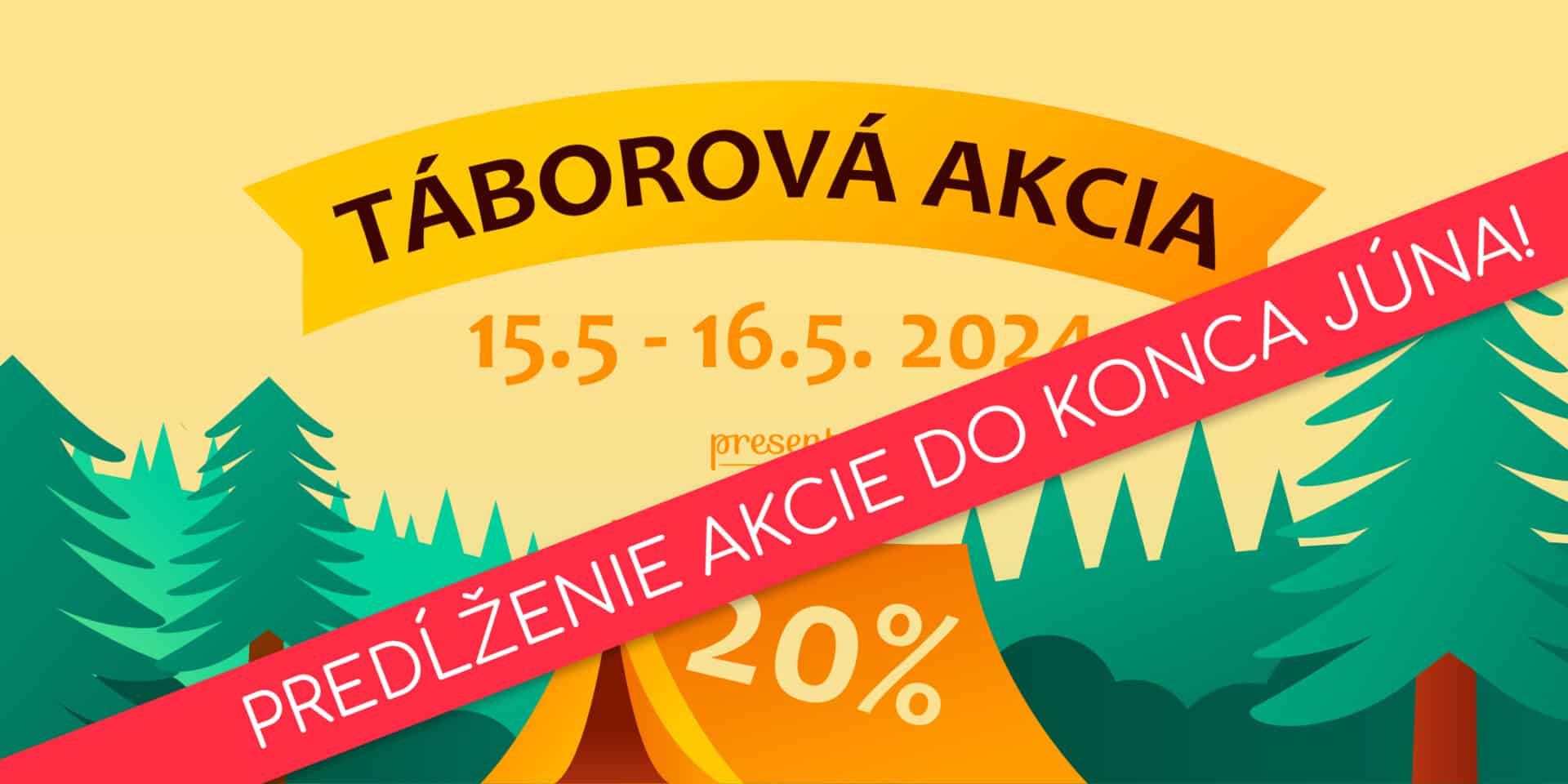 táborová akcia, zľavy na táborové produkty presentas