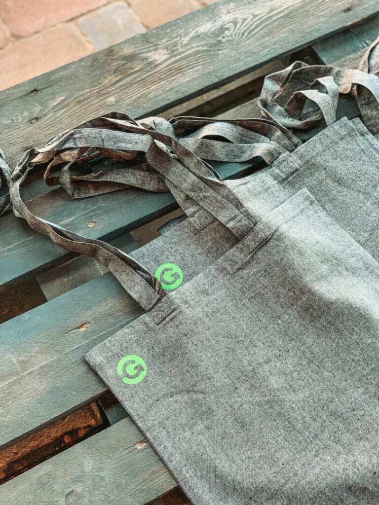 nákupná taška s logom firmy